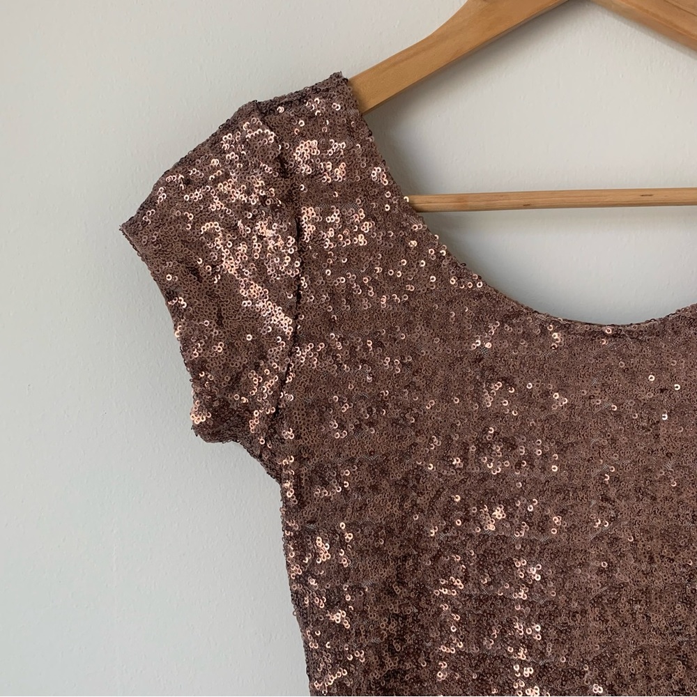 Backstage Fever Dress In Bronze View 3